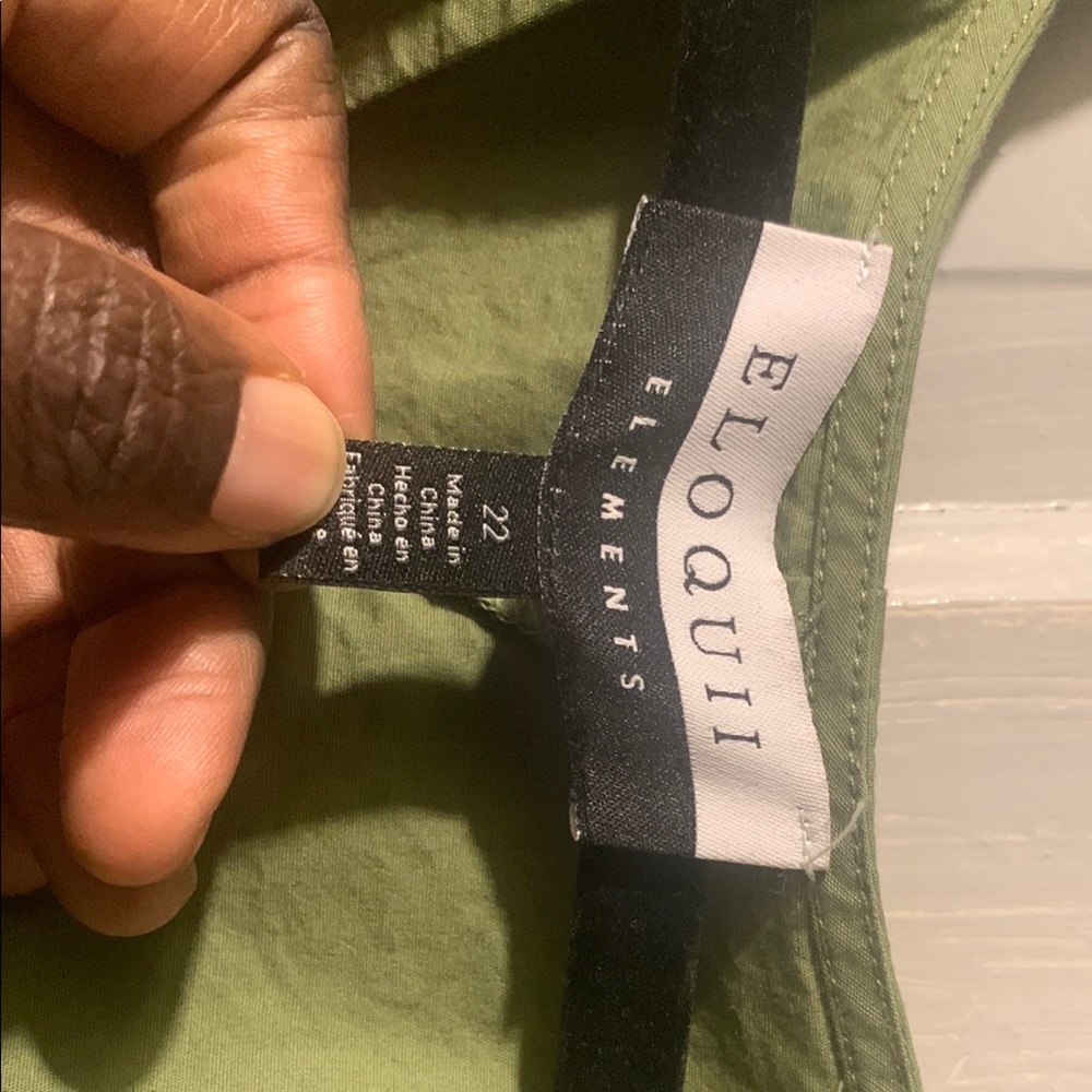 Eloquii Green Sleeveless Dress